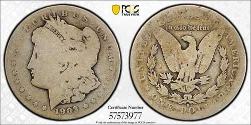 1903年 S モルガン銀貨 PCGS AG-3