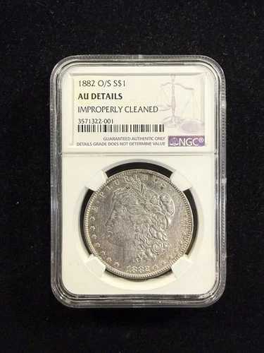 1882年頃 $1 モルガン銀貨 NGC AU 詳細 不適切に洗浄済み #604