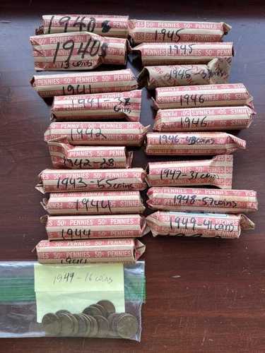 1940年代の小麦セントペニー硬貨 855枚セット