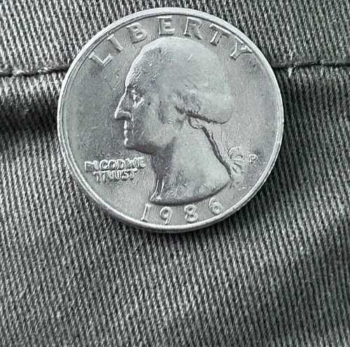 1986年 25セント硬貨（エラーあり）ワシントンクォーター