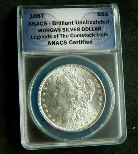 ANACS BU 1887 P モルガン シルバードル - コムストック鉱脈の伝説