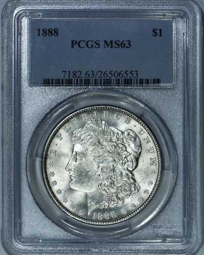 1888年モルガンドル PCGS MS-63