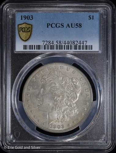 1903-P 1ドル モルガン銀貨 PCGS AU 58