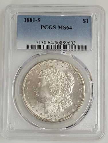 PCGS MS64 1881-S 1ドル モルガン銀貨