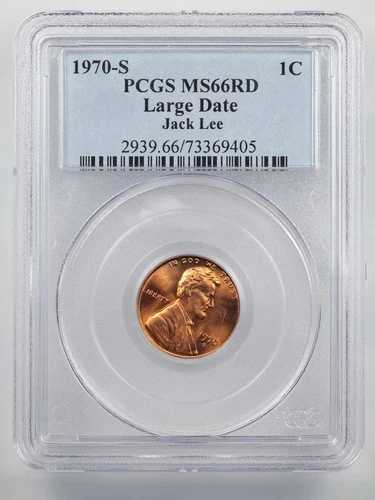1970年Sミント リンカーン記念セント PCGS MS66RD - ラージデート - ジャック・リー・ペディグリー 42,900円