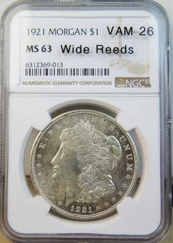 1921年モルガンドル NGC MS63 *VAM 28 ワイドリーディング TOP100* BR