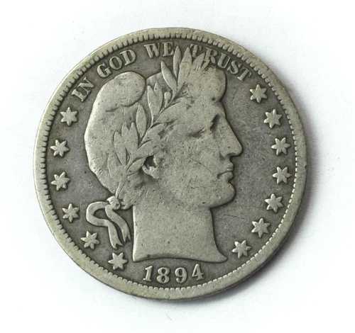 1894年 S 50セント バーバー銀貨 50セント 米国 サンフランシスコ 42,900円