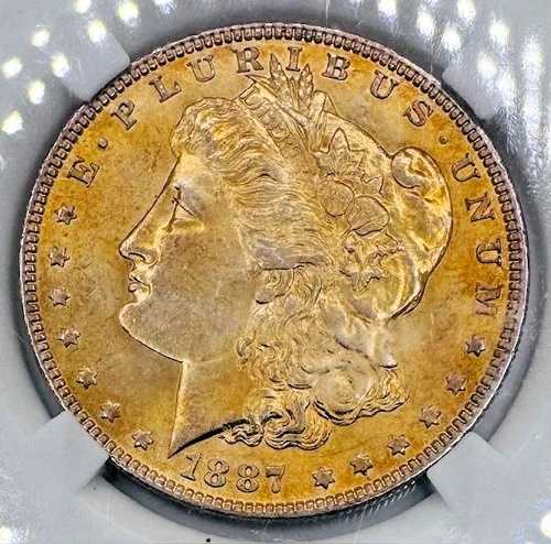 1887年 1ドル モーガン銀貨 サンバーストトナー