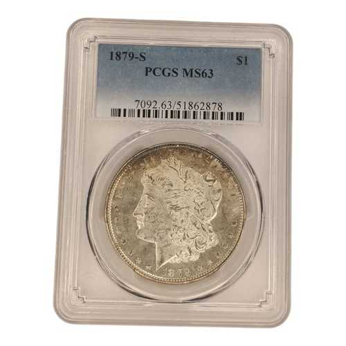1879年Sミント モーガン銀貨 NGC MS63 **トナー** 15B