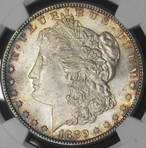 1880年Sミント モーガン銀貨 - NGC MS63 トーン - COINGIANTS