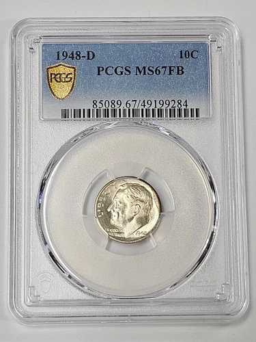 1948年 10セント硬貨 PCGS MS67FB デンバー ルーズベルトダイム