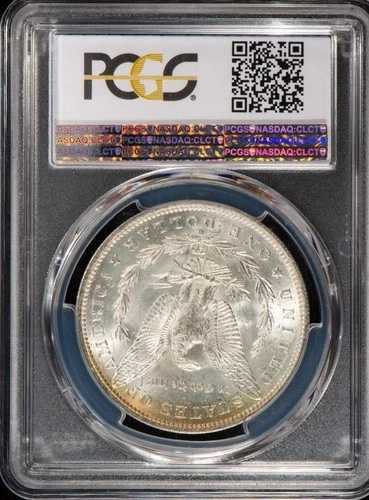 1884年Oミント モーガン銀貨 MS63 裏面 リムトーン ゴールデンイエロー 42,900円