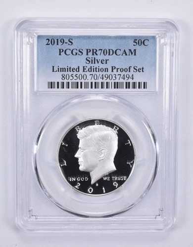 2019年Sミント ケネディハーフダラー銀貨限定版プルーフセット PR70 PCGS