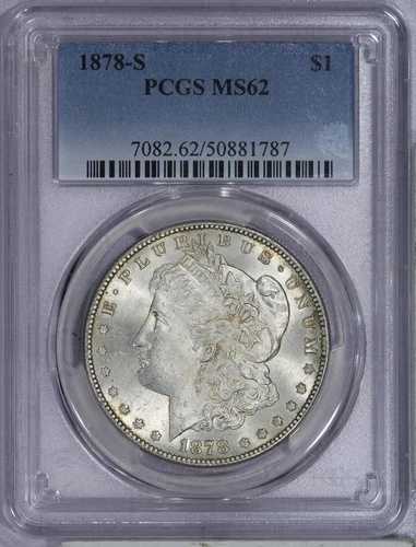 1878年Sミント モーガン銀貨 $1 PCGS MS62