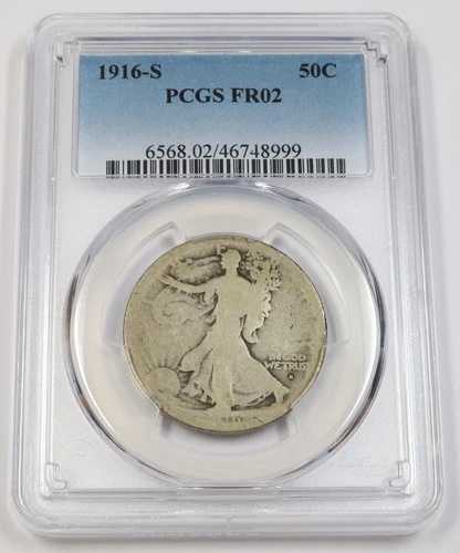 1916年S PCGS FR2 ローボール | シルバー ウォーキングリバティ ハーフダラー 50セント 米国コイン #41916A