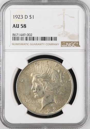 1923年 D ピースドル $1 NGC AU 58 42,900円