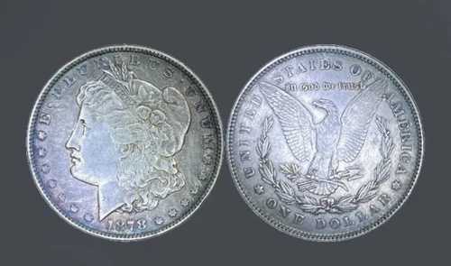 1878年 7TF R78 モーガン銀貨 VAM 115 トリプルブロッサム ギザギザ縁 銀貨 1ドル