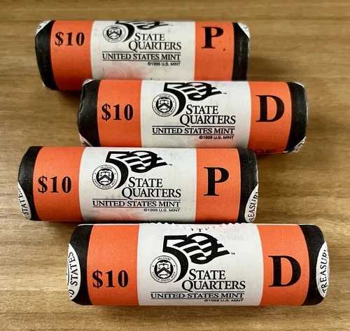 2008年 P&D オクラホマ州 50州 米国造幣局 25セント硬貨ロール 160枚入り 未流通 未開封