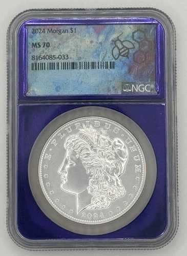 2024年Pミント モルガン銀貨 NGC MS70 パープルコア