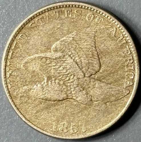 1857年 1セント フライングイーグルセント - 未鑑定 VF - 写真参照 42,900円