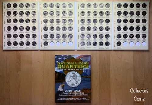 2010年～2021年 国立公園記念25セント硬貨 112枚セット（デラックスコレクターフォルダー付き）