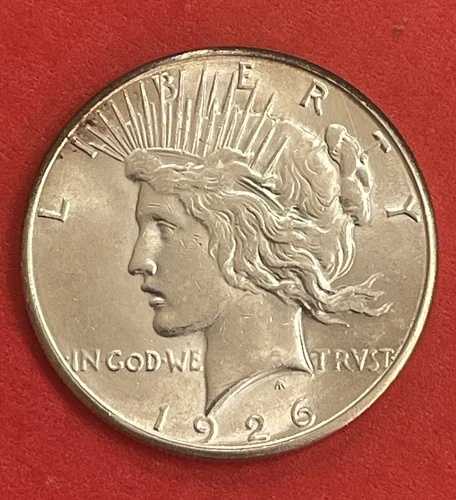 1926年Sミント ピース銀貨、極美品～未使用品