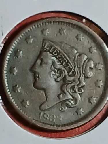 1838年 マトロンヘッド ラージセント。極美品。オリジナル。素敵なコインです。 42,900円