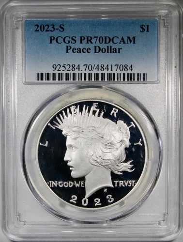 2023年Sミント プルーフ ピースダラー PCGS PR70DCAM ナイスミラーパーフェクトコイン