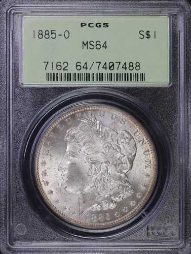 1885年Oミント 1ドル モルガン銀貨 PCGS MS 64 | OGH 未流通