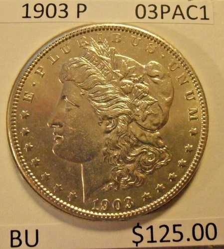 1903年 P モルガン銀貨 BU (03PAC1) 送料無料