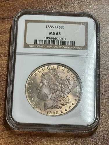 1885年 O モーガン銀貨 NGC MS63 トーンあり 米国1ドル硬貨 (スラブ3279)