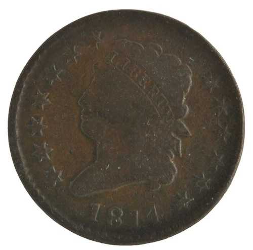 アメリカ合衆国 1814年 リバティクラシックヘッド銅貨 ラージセント フィラデルフィア造幣局