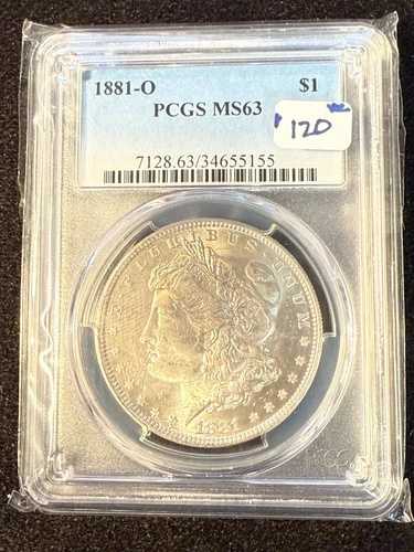 1881年 O モルガン ドル PCGS MS63