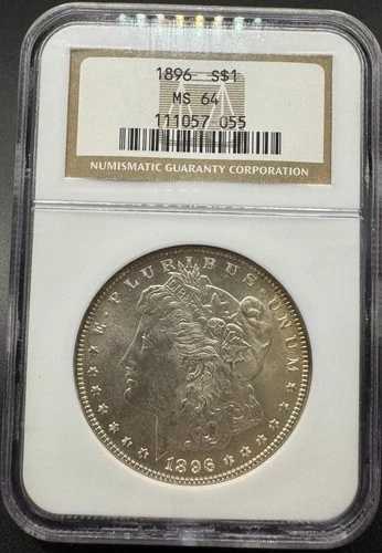 1896年モルガン銀貨 NGC MS64 10XI25