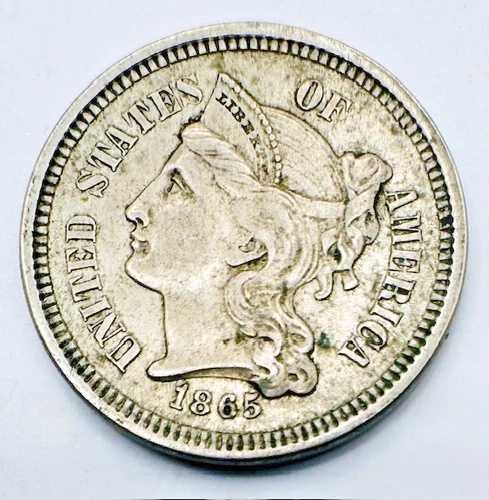 1865年アメリカ合衆国3セント硬貨 42,900円