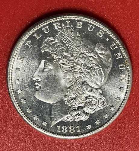 1881年Sミント モーガン銀貨、極美品、プルーフライクの外観。 42,900円