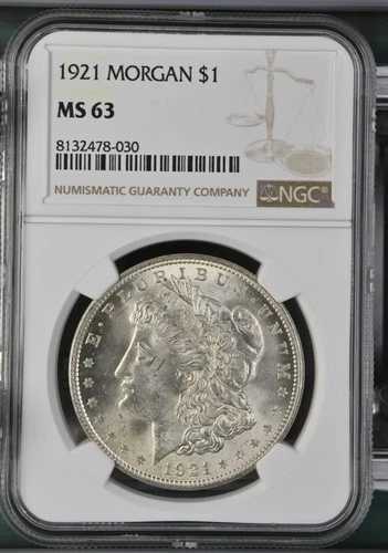 1921年Pミント NGC MS63 モーガン銀貨 1ドル 米国コイン 迅速発送 - 030 42,900円