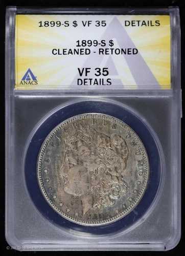 1899年Sミント 1ドル モーガン銀貨 ANACS VF 35 詳細