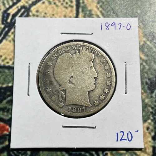 1897年 O シルバー バーバー ハーフダラー コイン コレクション より良い日付