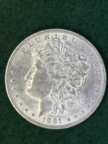 1891年 アメリカ モルガン銀貨 フィラデルフィア 90%銀 1ドル AU+ 42,900円