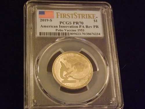 2019年Sミント 1ドル アメリカン・イノベーション ファーストストライク リバース PR PCGS PR 70