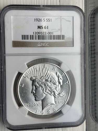 1926年Sミント サンフランシスコ銀貨ピースダラー NGC MS 61