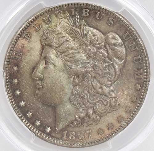 1887年 P・モルガン銀貨 $1 PCGS MS62 トーン