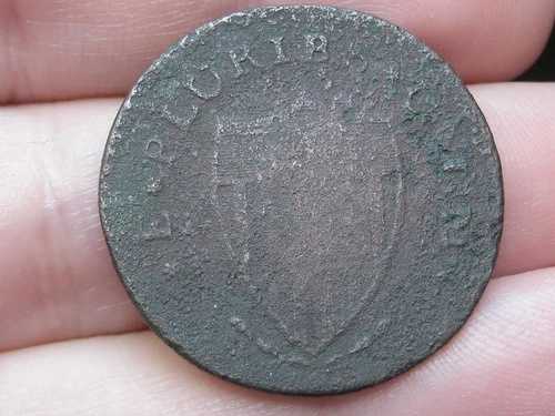 1787年ニュージャージー植民地銅貨 - Maris 60-P、R-4、PLURIBSエラー