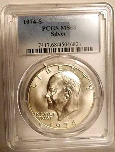 1974年Sミント アイゼンハワーダラー IKE-PCGS MS68 銀貨
