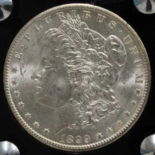 1899年Oミント発行のモルガン・ダラー（キャピタル・ホルダー入り）（#9）