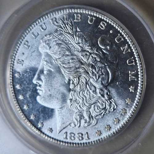 1881年Sミント モーガン銀貨 ANACS MS64 ほぼ未使用品