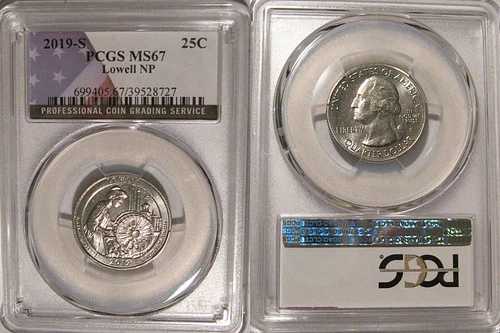 2019年 S ローウェル国立公園 25セント硬貨 PCGS MS67 42,900円