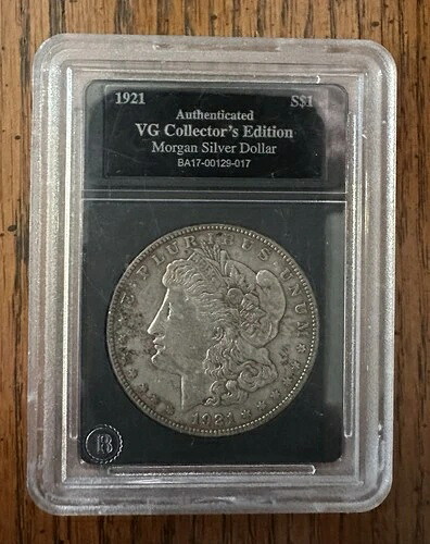 1921年 モルガン シルバー ダラー S コレクターズ エディション