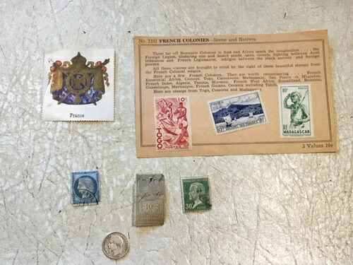 希少銀貨 1867A 50セント ナポレオン3世 切手と紋章 1849 1892 収入 10セント Qu
